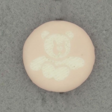 Ref000584 Botón Redondo en colores rosa y  blanco