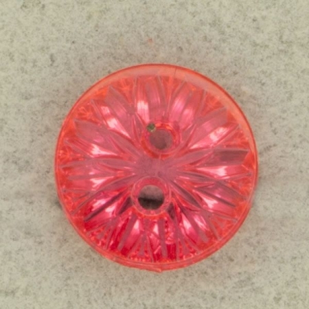 Ref000587 Botón Redondo en colores rosa y  transparente y  fucsia