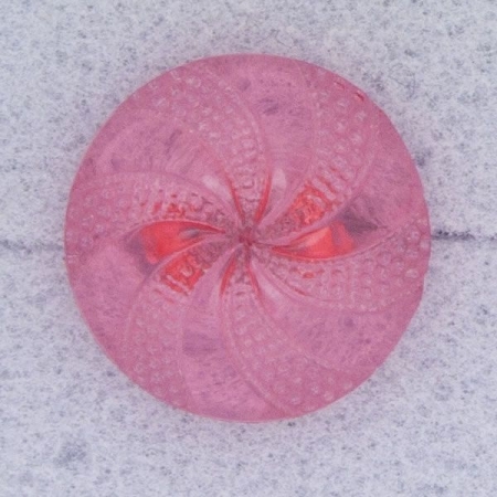 Ref000598 Botón Redondo en colores rosa y  fucsia y  transparente