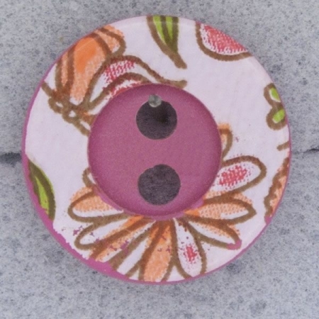 Ref000612 Botón Redondo en color rosa