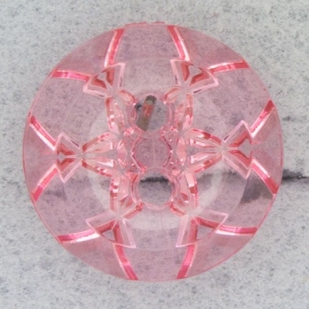 Ref000627 Botón Redondo en colores rosa y  transparente