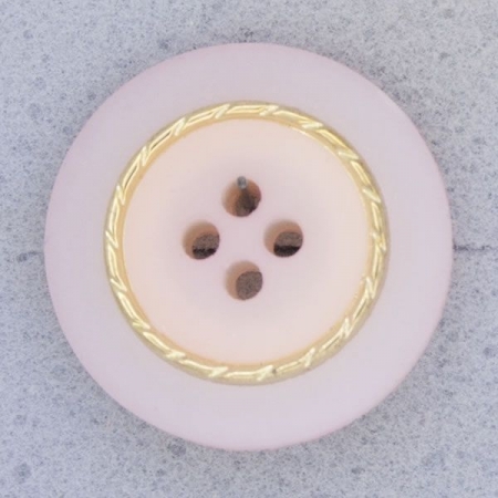 Ref000667 Botón Redondo en colores rosa y  dorado