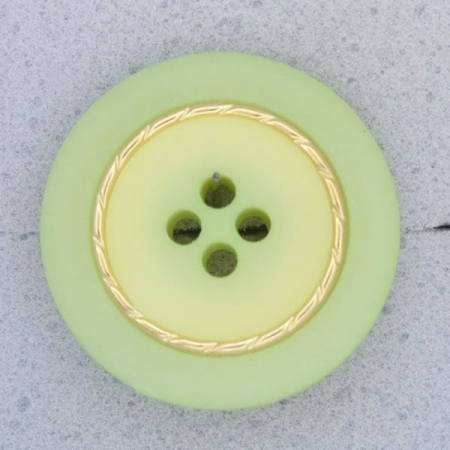 Ref000672 Botón Redondo en colores verde y  dorado