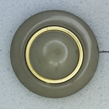 Ref000682 Botón Redondo en colores verde y  gris y  dorado