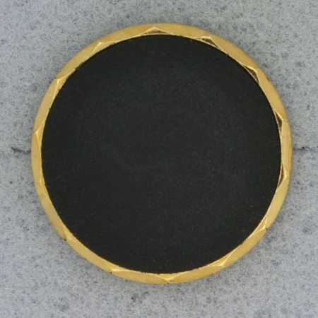 Ref000696 Botón Redondo en colores negro y  dorado