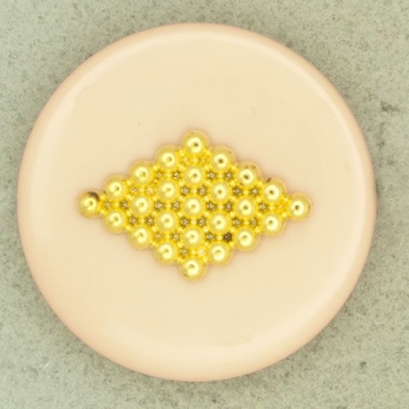 Ref000710 Botón Redondo en colores rosa y  dorado