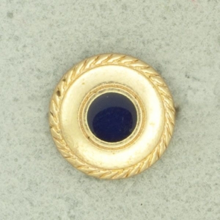 Ref000728 Botón Redondo en colores azul marino y  dorado