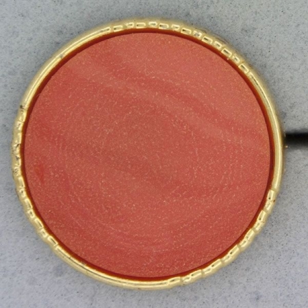 Ref000865 Botón Redondo en colores rojo y  dorado