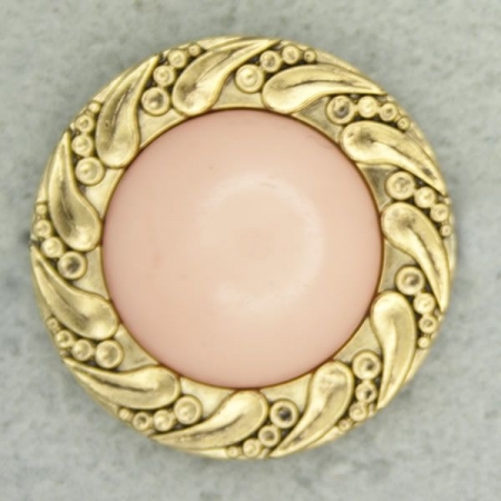 Ref000908 Botón Redondo en colores rosa y  dorado