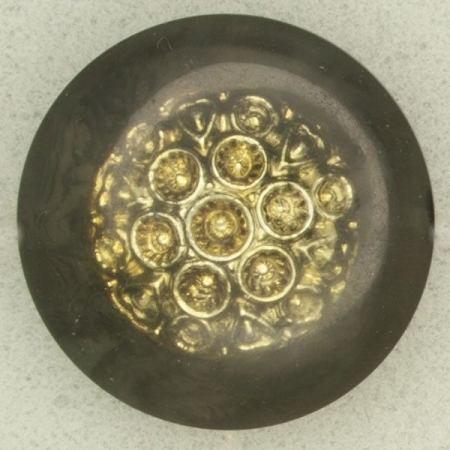 Ref000953 Botón Redondo en colores negro y  dorado