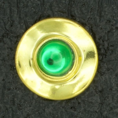 Ref001001 Botón Redondo en colores verde y  dorado