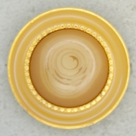 Ref001035 Botón Redondo en colores beige y  dorado