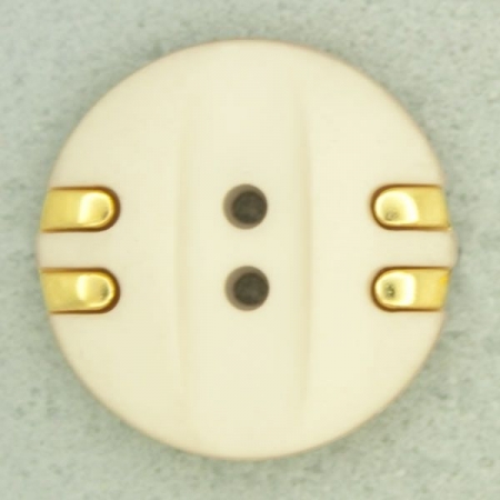 Ref001038 Botón Redondo en colores beige y  dorado
