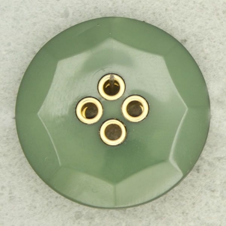 Ref001057 Botón Redondo en colores verde y  dorado