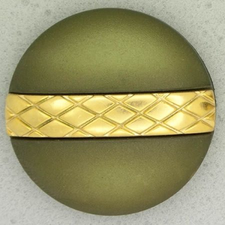 Ref001065 Botón Redondo en colores verde y  dorado