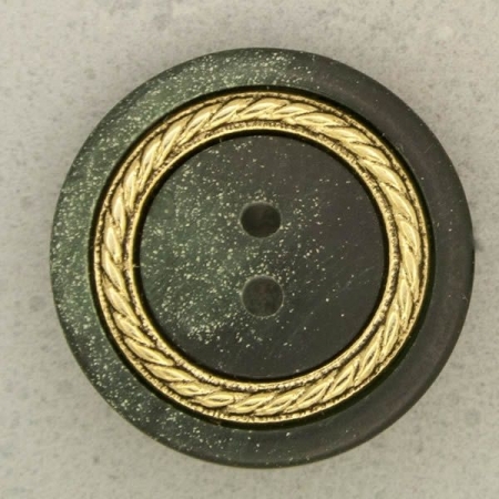 Ref001125 Botón Redondo en colores verde y  dorado