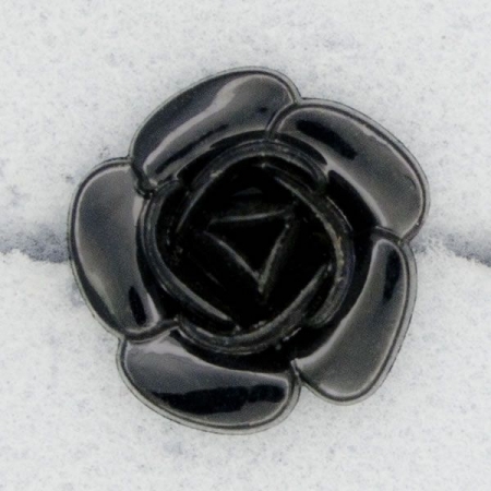 Ref000110 Botón Flor en color negro