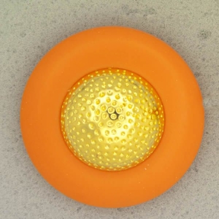 Ref001156 Botón Redondo en colores naranja y  dorado