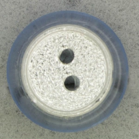 Ref001162 Botón Redondo en colores azul y  celeste y  plata y  transparente