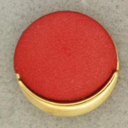 Ref001188 Botón Redondo en colores rojo y  dorado