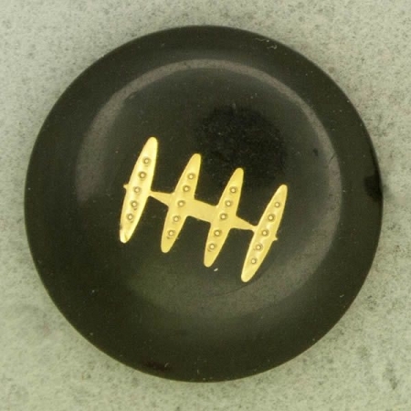 Ref001247 Botón Redondo en colores negro y dorado