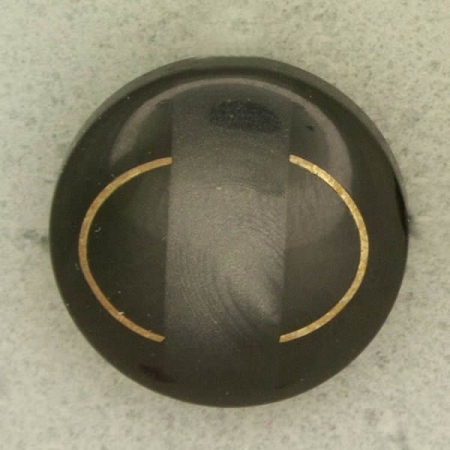 Ref001251 Botón Redondo en colores negro y dorado