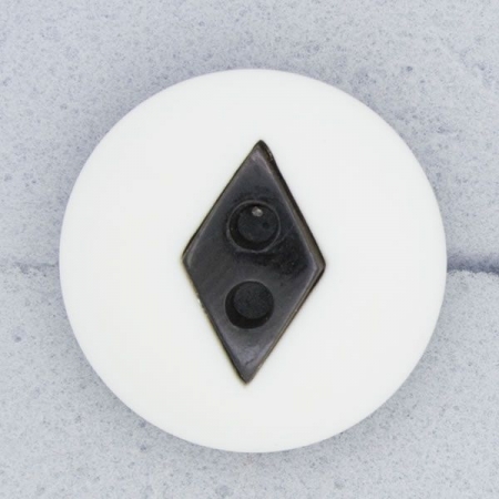 Ref000122 Botón Redondo en colores negro y blanco