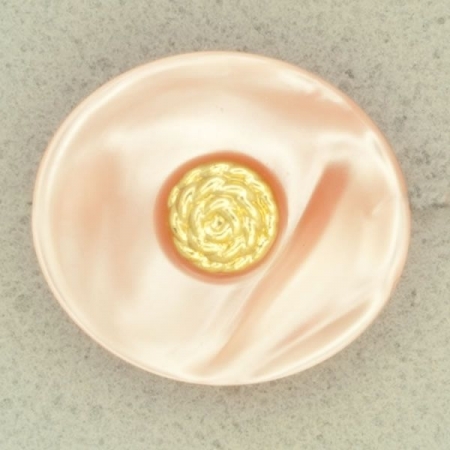 Ref001293 Botón Ovalado en colores rosa y dorado