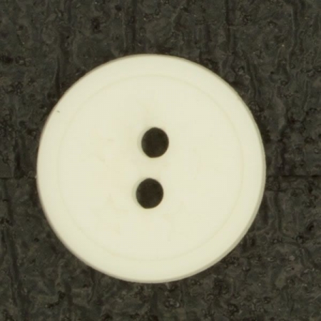 Ref001337 Botón redondo en color blanco