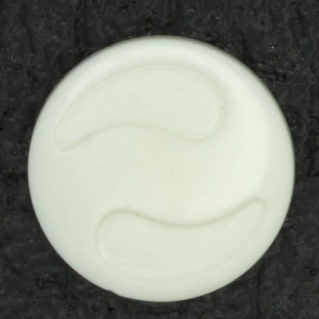 Ref001355 Botón Redondo en color blanco