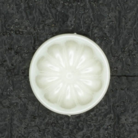 Ref001387 Botón Redondo en color blanco