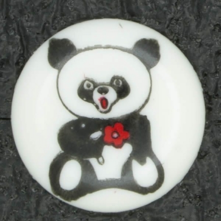 Ref001397 Botón Redondo en colores blanco y negro y rojo