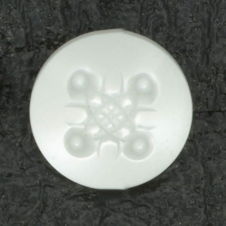 Ref001457 Botón Redondo en color blanco