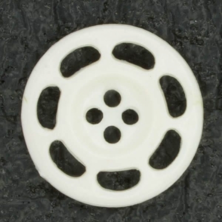 Ref001481 Botón Redondo en color blanco