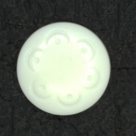 Ref001488 Botón Redondo en color blanco