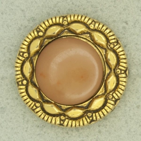 Ref001518 Botón Redondo en colores marron y  dorado