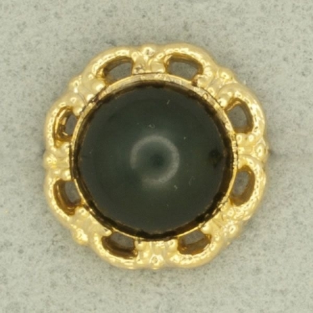 Ref001537 Botón Redondo en colores verde y  dorado