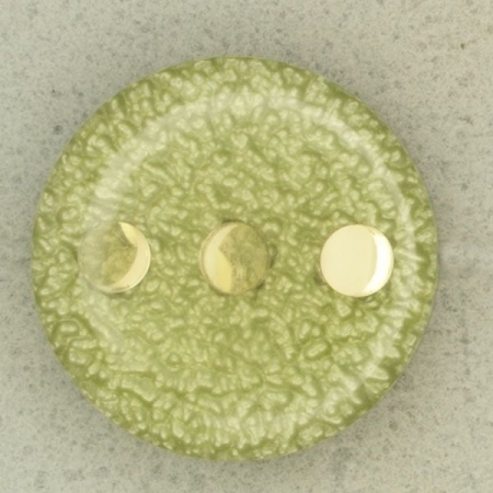 Ref001542 Botón Redondo en colores verde y  gris y  dorado