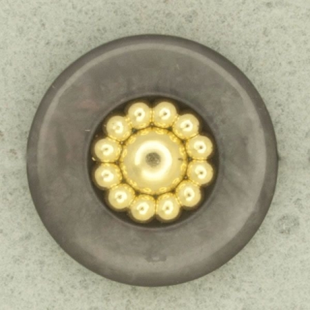 Ref001545 Botón Redondo en colores verde y  gris y  dorado