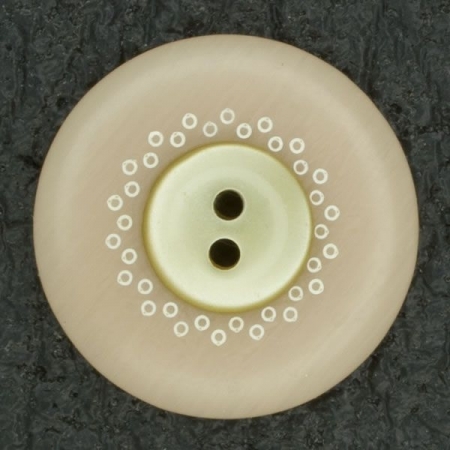 Ref001730 Botón Redondo en colores beige y  marron