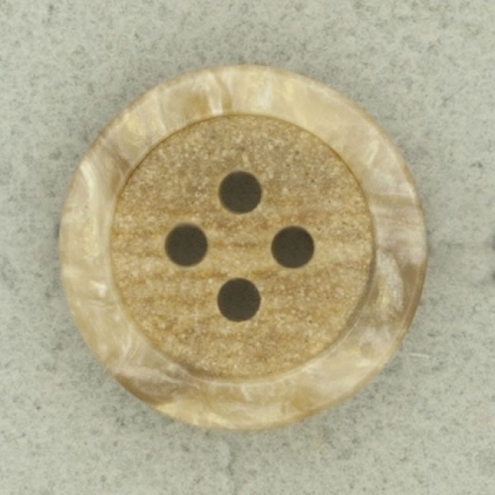 Ref001793 Botón Redondo en colores beige y marron