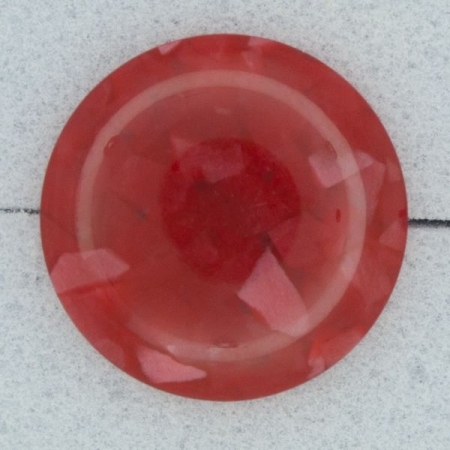 Ref000183 Botón Redondo en colores rojo y transparente