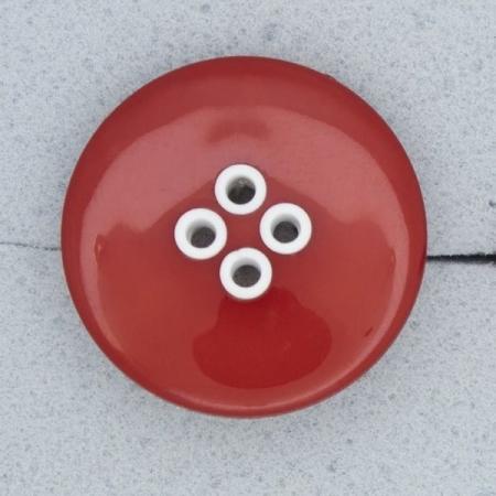Ref000187 Botón Redondo en colores rojo y blanco