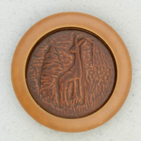 Ref001959 Botón Redondo en color marrón