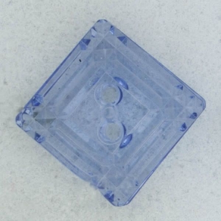 Ref002058 Botón Cuadrado en colores azul y transparente