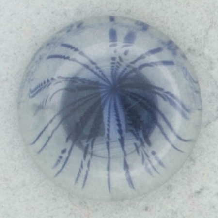 Ref002228 Botón Redondo en colores azul marino y  transparente