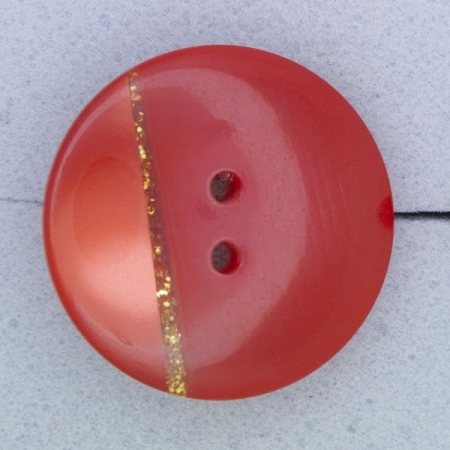 Ref000227 Botón Redondo en colores rojo y  dorado
