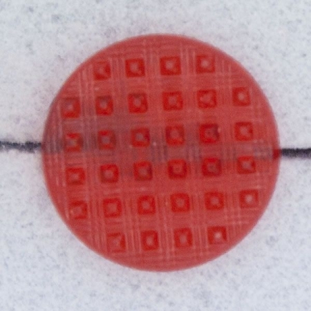 Ref000231 Botón Redondo en colores rojo y  transparente