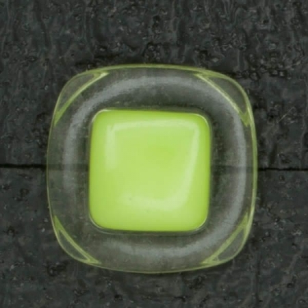 Ref002525 Botón Cuadrado en colores verde y transparente