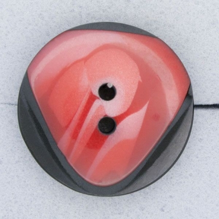 Ref000251 Botón Redondo en colores rojo y  negro y  rosa